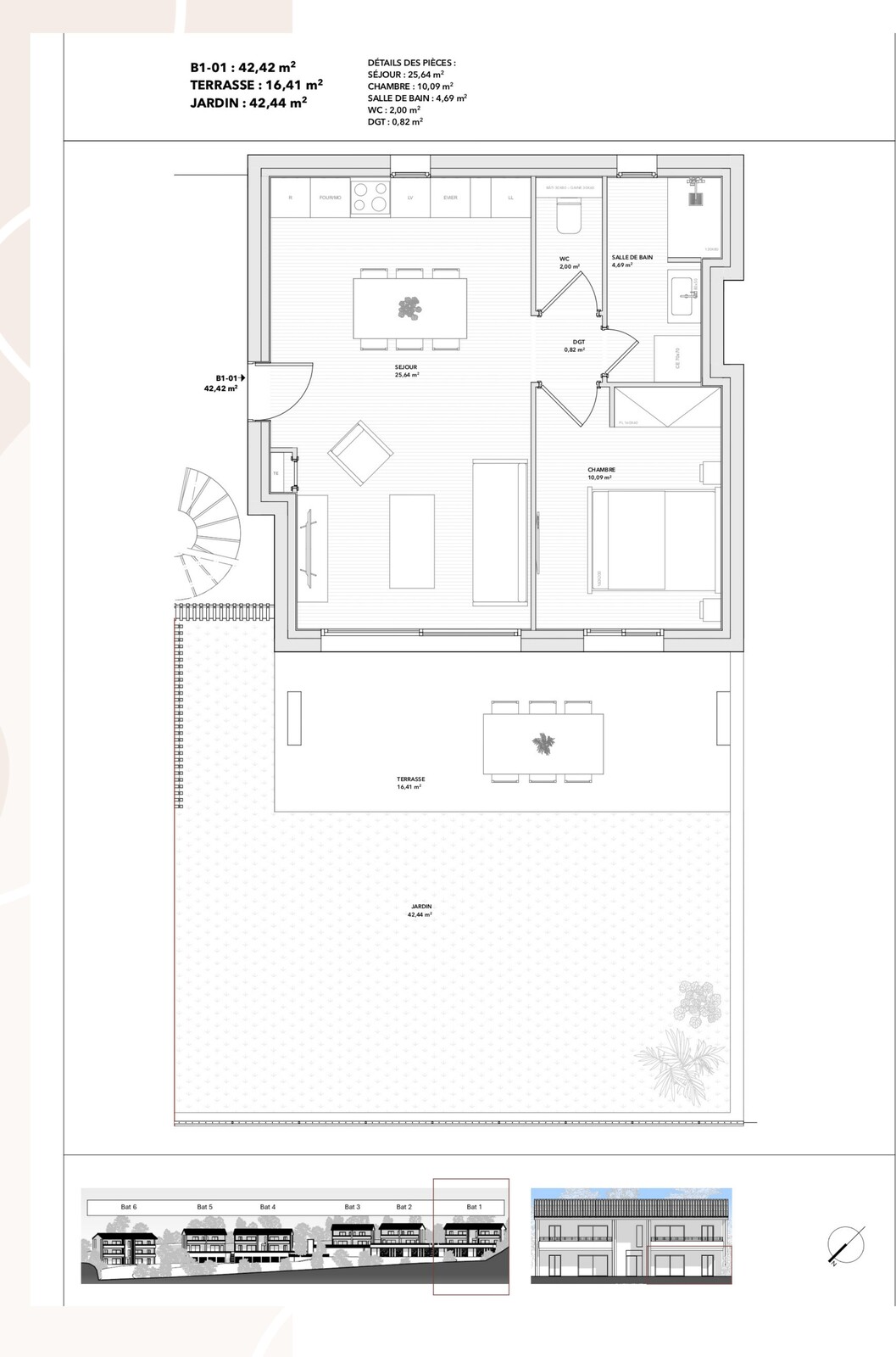 Plan B1-01 — 42,42 m²