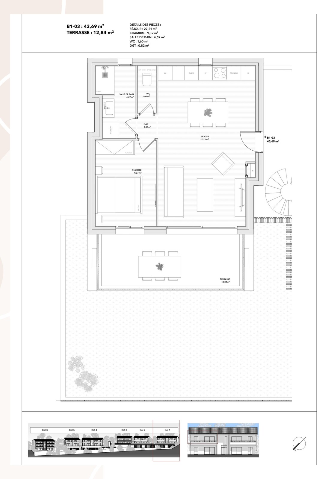 Plan B1-03 — 43,69 m²