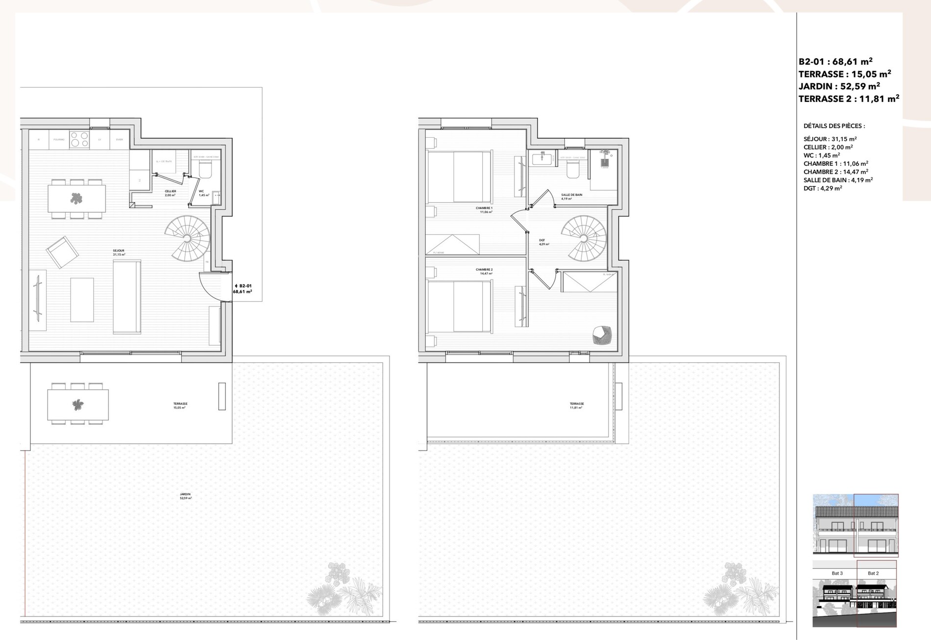 Plan B2-01 — 68,61 m²